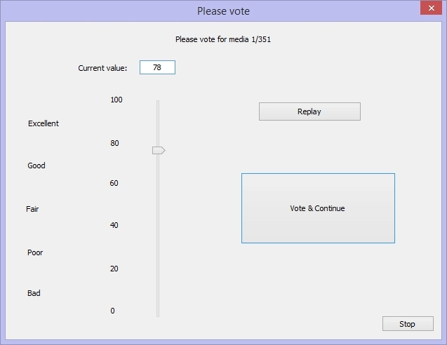 Screenshot of ACR MUSHRA Test Interface #2