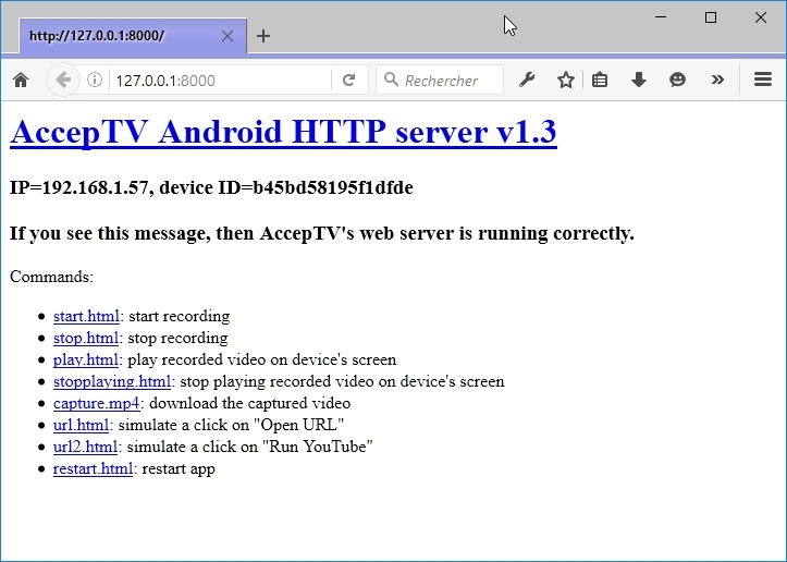 Screenshot of AccepTV Android Screen Capture #3