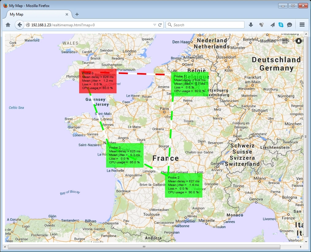 Screenshot of IP QoS Monitor #1