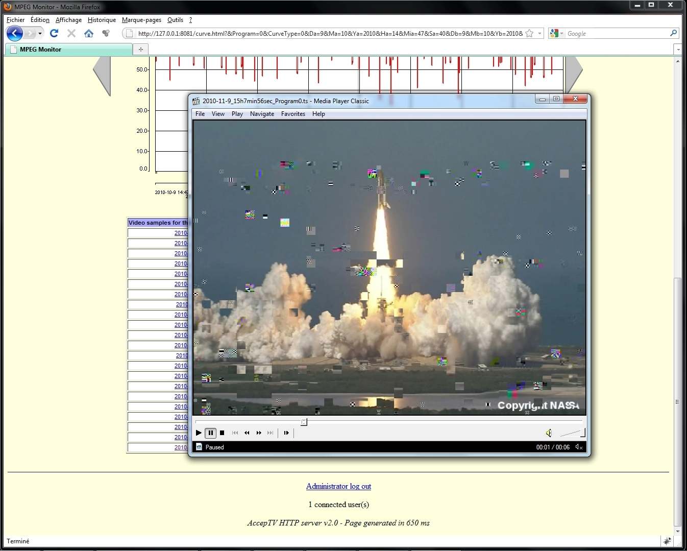 Screenshot of MPEG Monitor #13