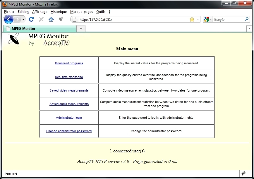 Screenshot of MPEG Monitor #7