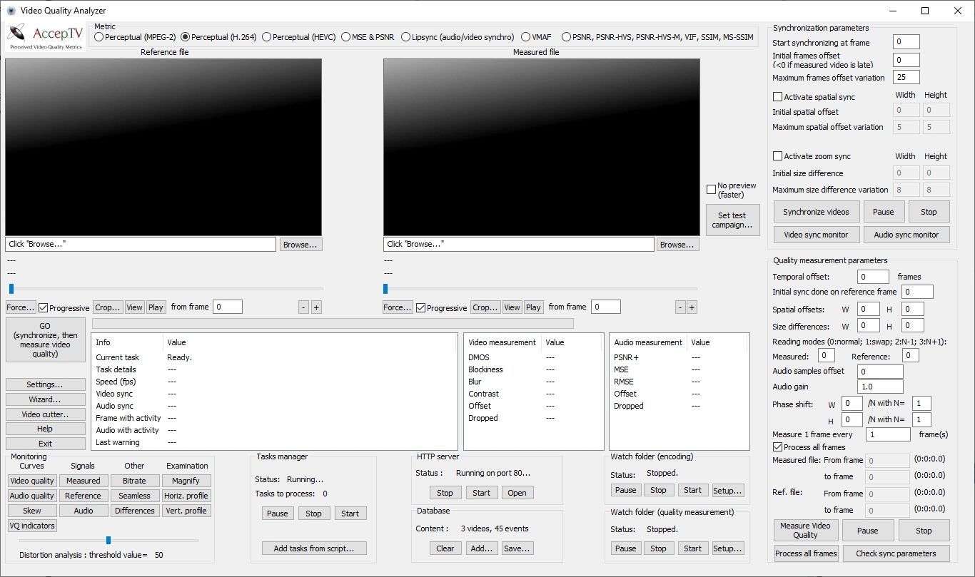 Screenshot of Video Quality Analyzer #1