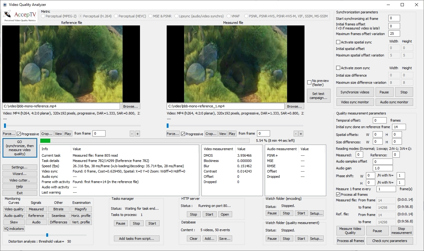 Screenshot of Video Quality Analyzer #2